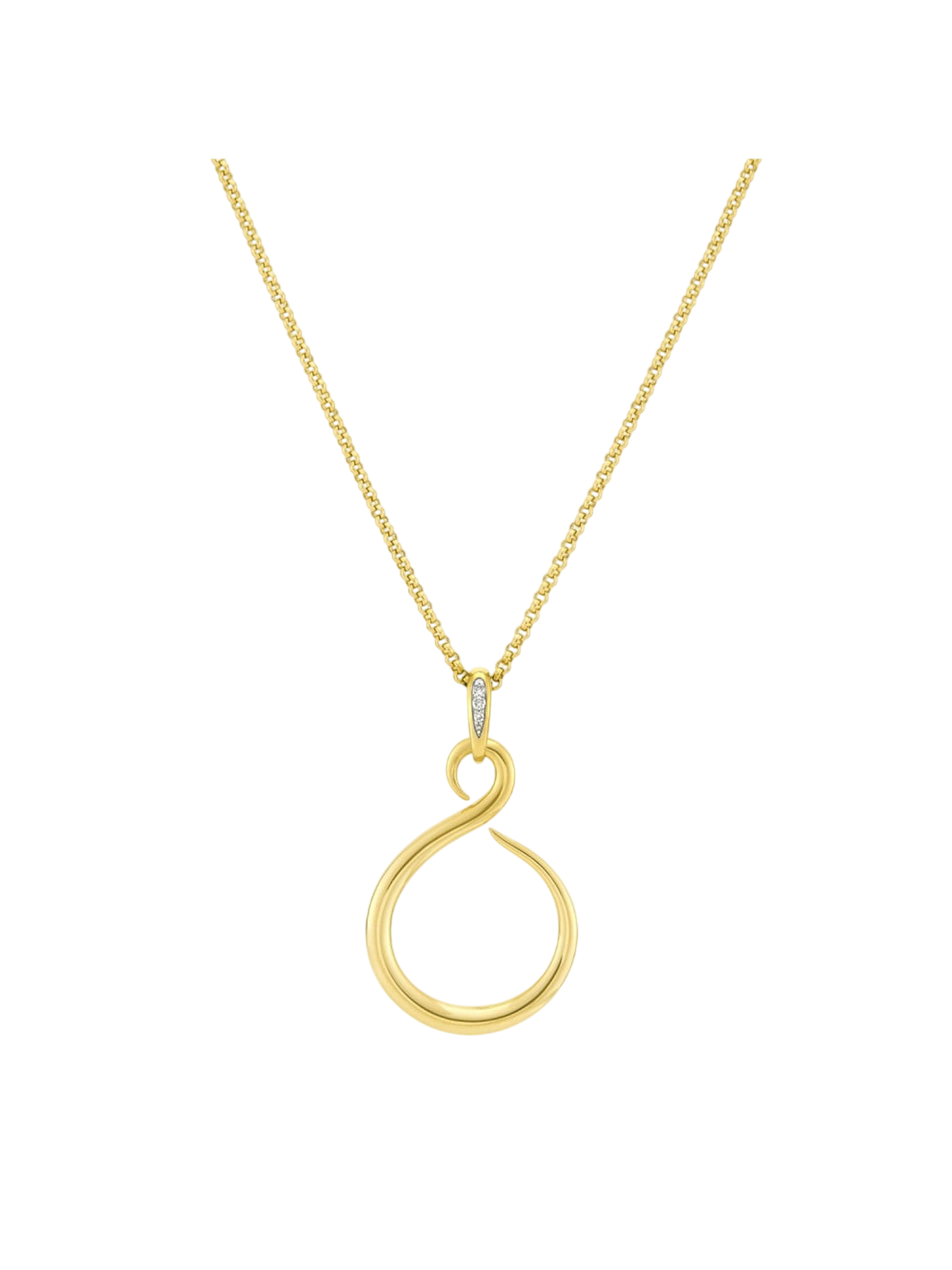 Gold toro lasso pendant